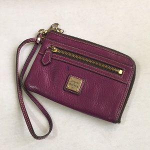 DOONEY & BOURKE Pebbled Leather Wristlet